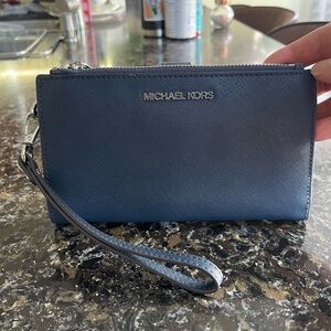 Michael Kors Navy Wristlet Clutch